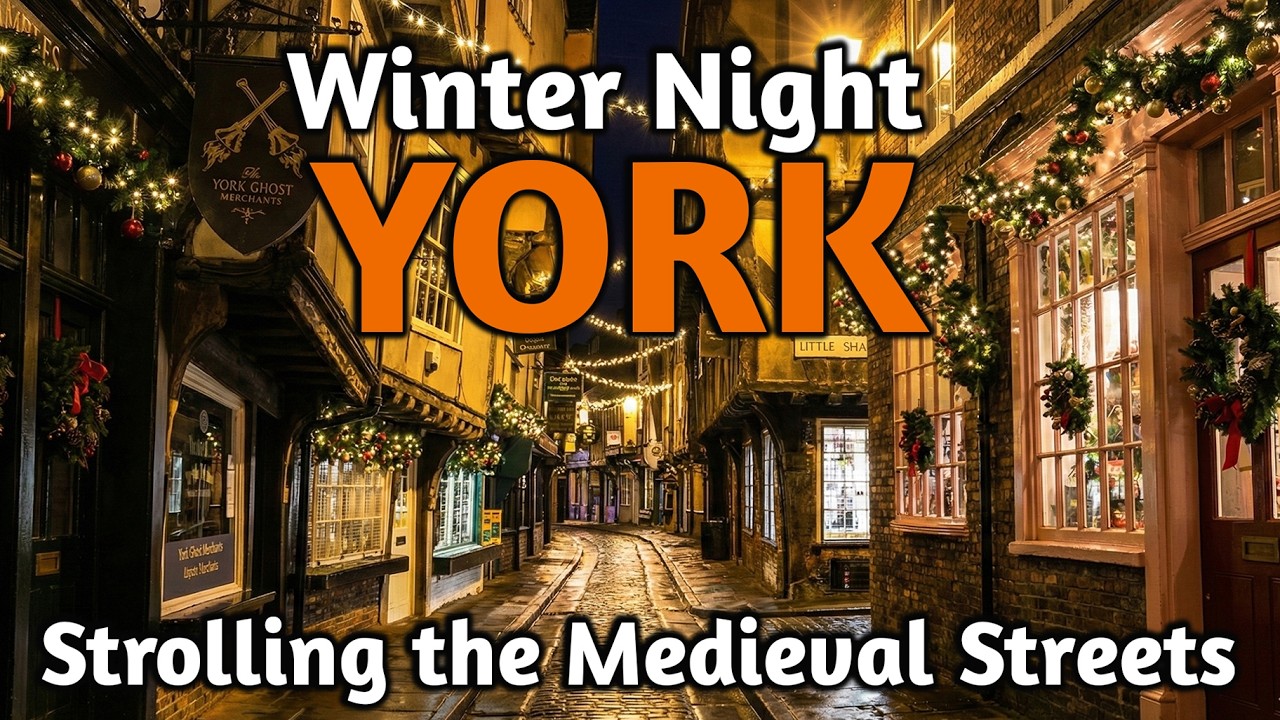 Рождественские огни Йорка - Ночная прогулка по средневековым улицам Йорка - Йоркшир