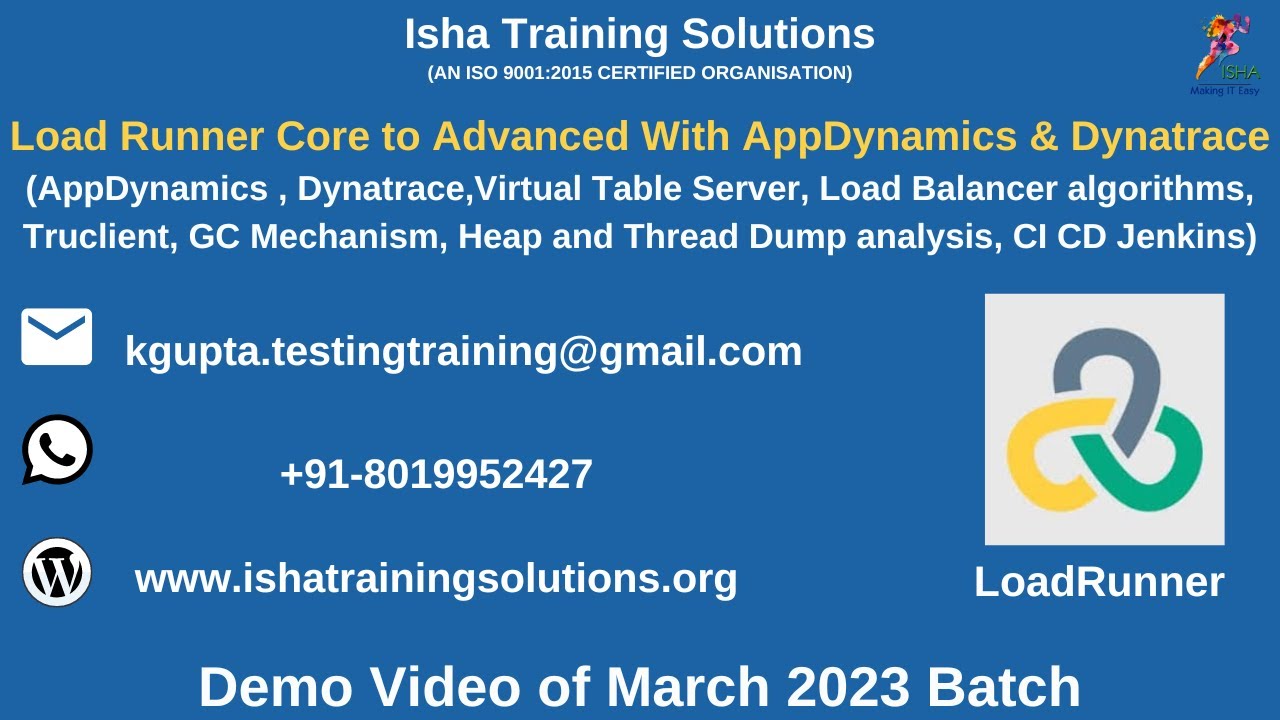 Performance Testing using LoadRunner Demo. Pls contact or whatsapp us ...