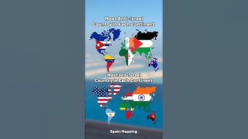 Most pro and anti Israel country in each continent #geography #map #maps #mapping #europe