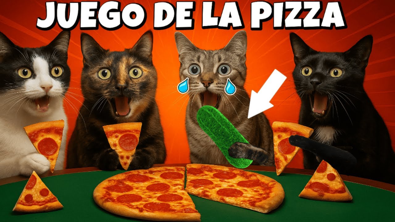 GATOS vs JUEGOS DE MESA 🐾 EL JUEGO DE LA PIZZA LOCA 🍕| Luna y Estrella
