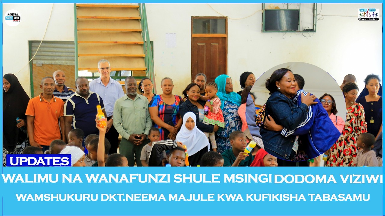 WALIMU,WANAFUNZI SHULE YAMSINGI DODOMA VIZIWI WAMSHUKURU DKT.NEEMA MAJULE KWA KUFIKISHA TABASAMU