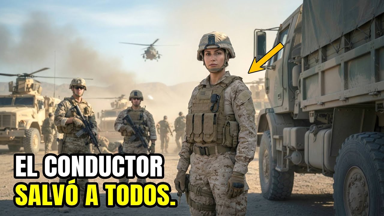 Era solo la conductora — hasta que su ruta evacuó a todo un batallón