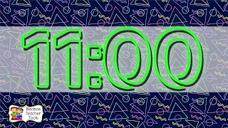 11 Minute Neon Shapes Countdown Timer