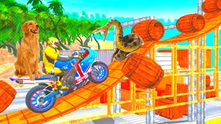 Motorbike Stunts Racing 3D Gameplay - Impossible Tracks Bike Stunts Games - #5 - Android Gameplay screenshot 5