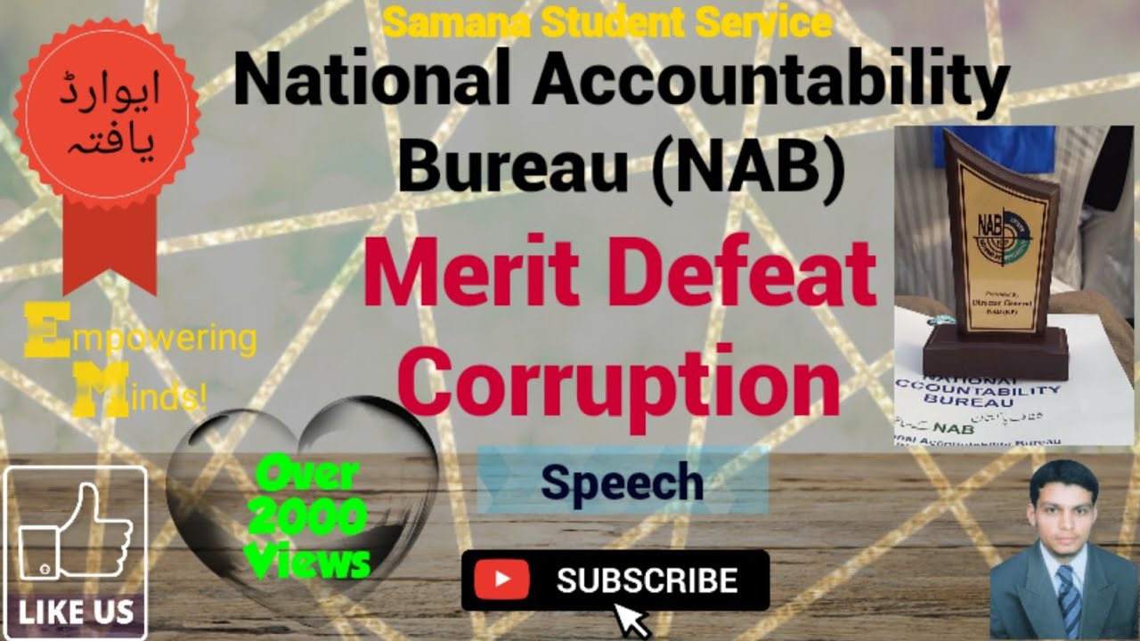 Merit Defeat Corruption - A Declamation Contest