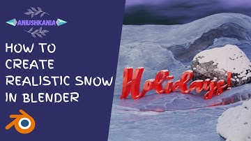 How To Create Realistic Snow In Blender || Blender Tutorial