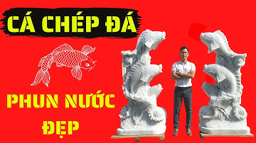 Tượng Cá Chép Đá Phun Nước Cao 2m Đẹp