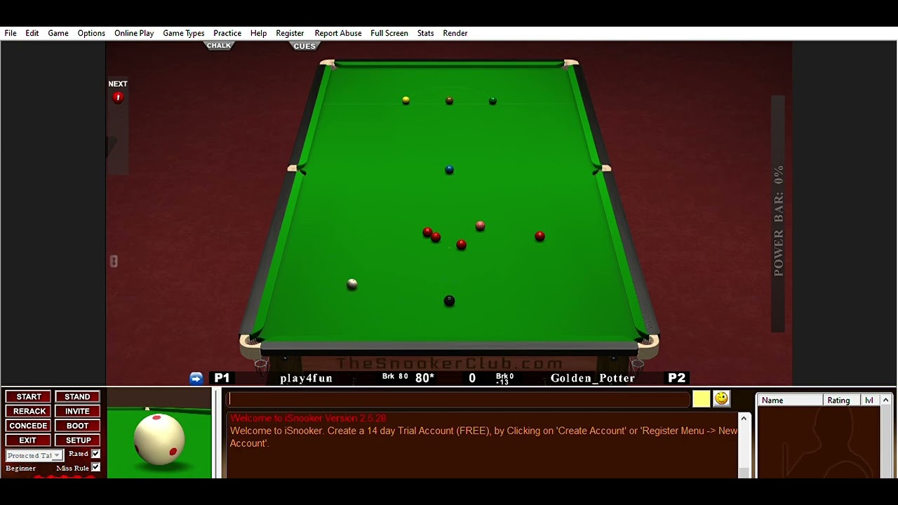 147 pro maximum Break - play4fun - iSnooker