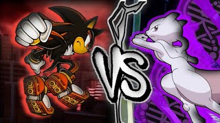 Mewtwo (pokémon) vs Shadow The Hedgehog (Sonic) Sprite Battle Animation
