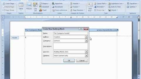 The Office Expert - Create and Save a Custom Header in Word