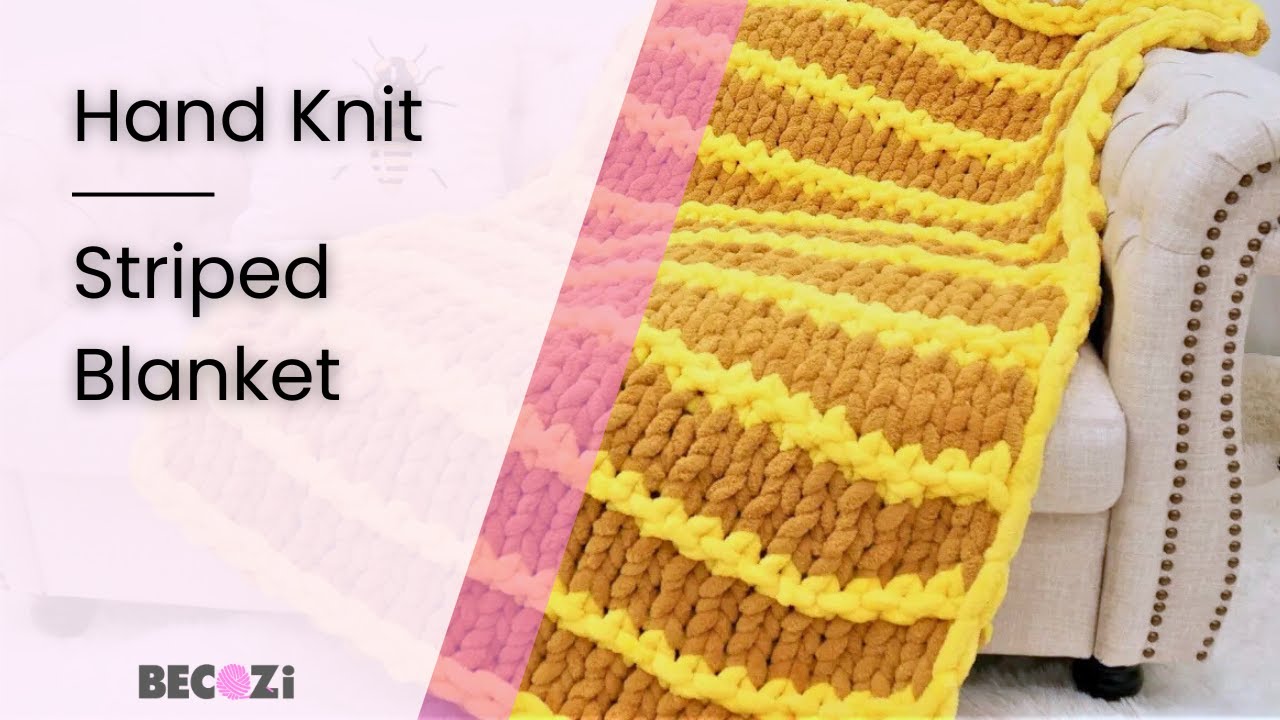 HAND KNIT A CHUNKY BLANKET/BECOZI PLUSH CHENILLE YARN YouTube