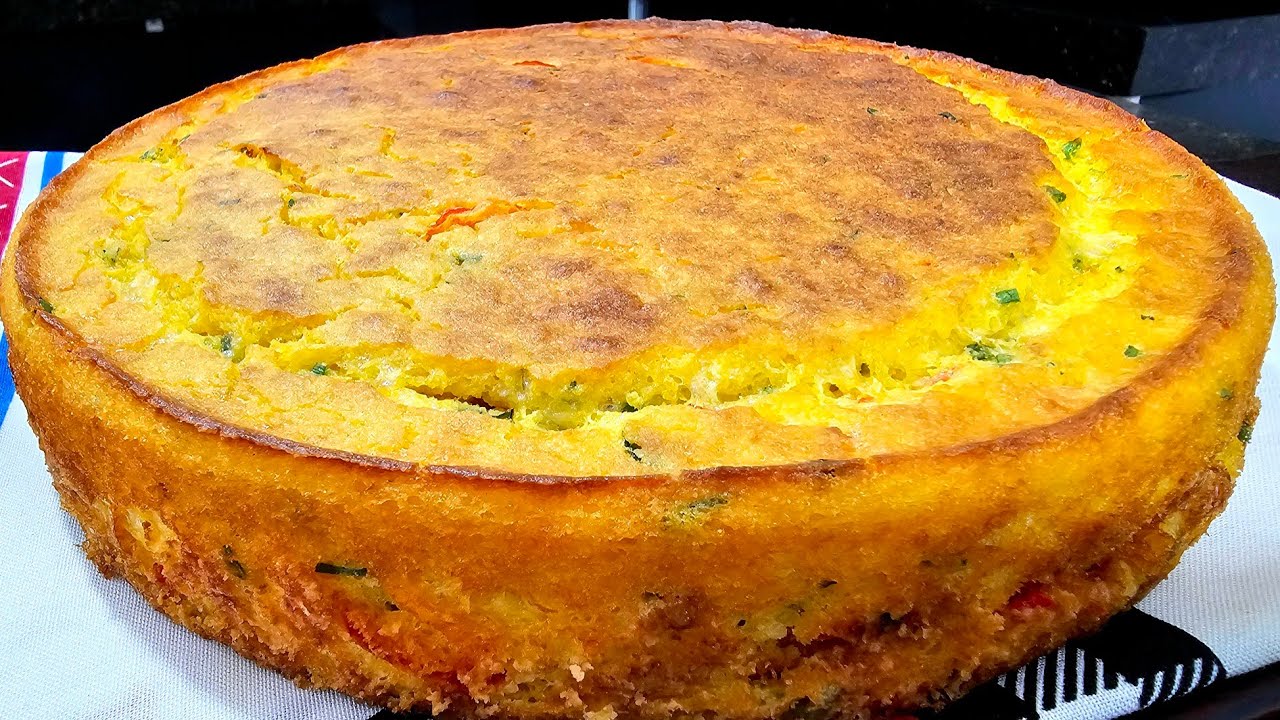 SEM FARINHA BOLO SALGADO TEMPERADO FÁCIL UMA DELÍCIA 