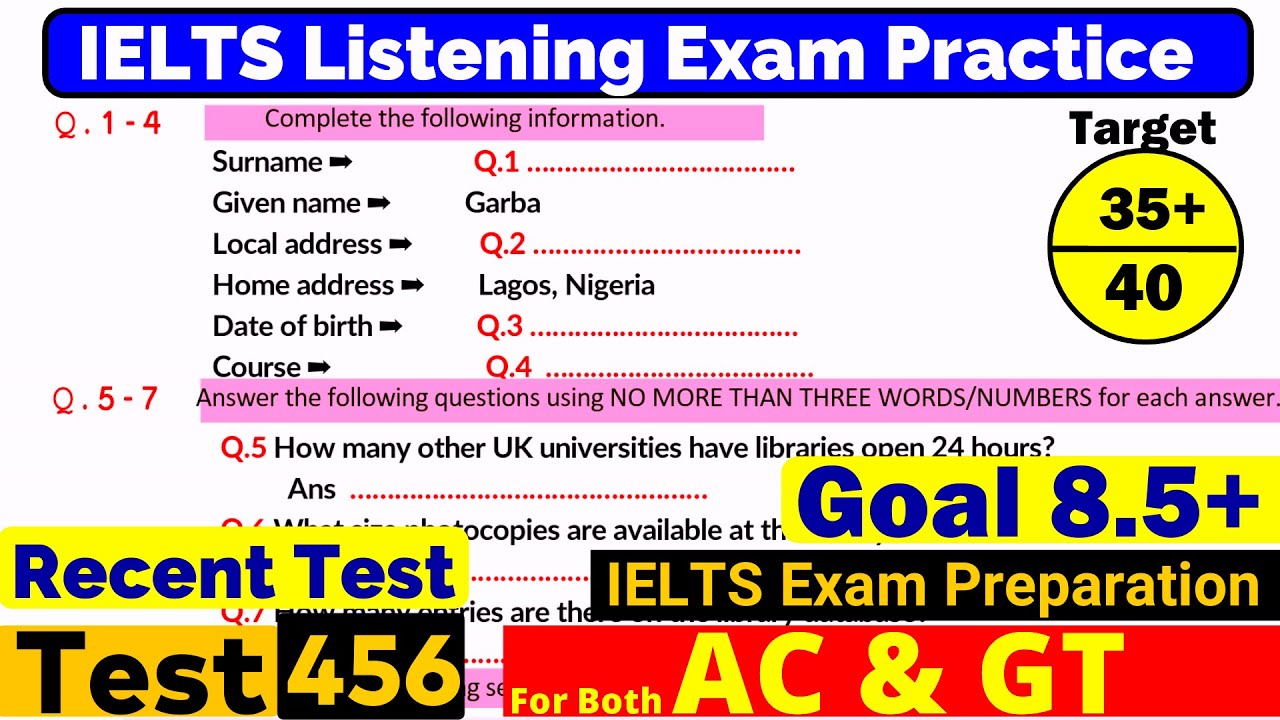 IELTS Listening Practice Test 2024 with Answers Real Exam   456 