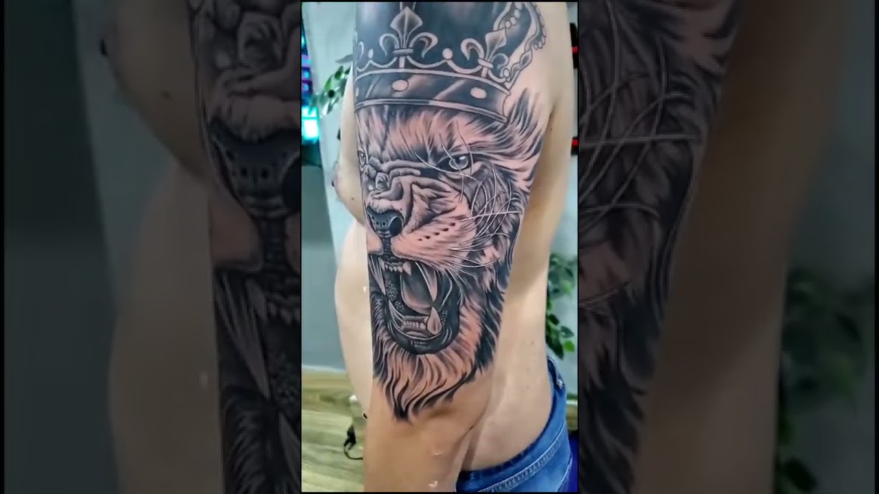 Awesome Lion Tattoo Designs For Men Arm 2016 | Tattoo Designs | Crown tattoo  men, Lion tattoo design, Tattoo designs men