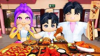 The Rumi Family Tries ROBLOX ASMR MUKBANG! 🤤🎧💖🍔🍜| KPOP DEMON HUNTERS