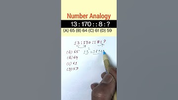 Number Analogy Reasoning Short Tricks | #reasoning short tricks #rrbntpc#rrb #ssccgl #sscgd #sscchsl