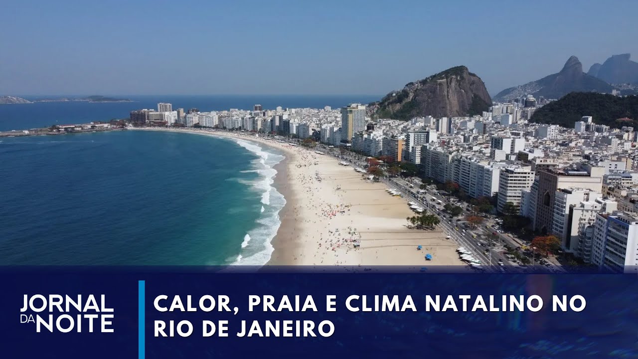 Calor, praia e clima natalino no Rio de Janeiro