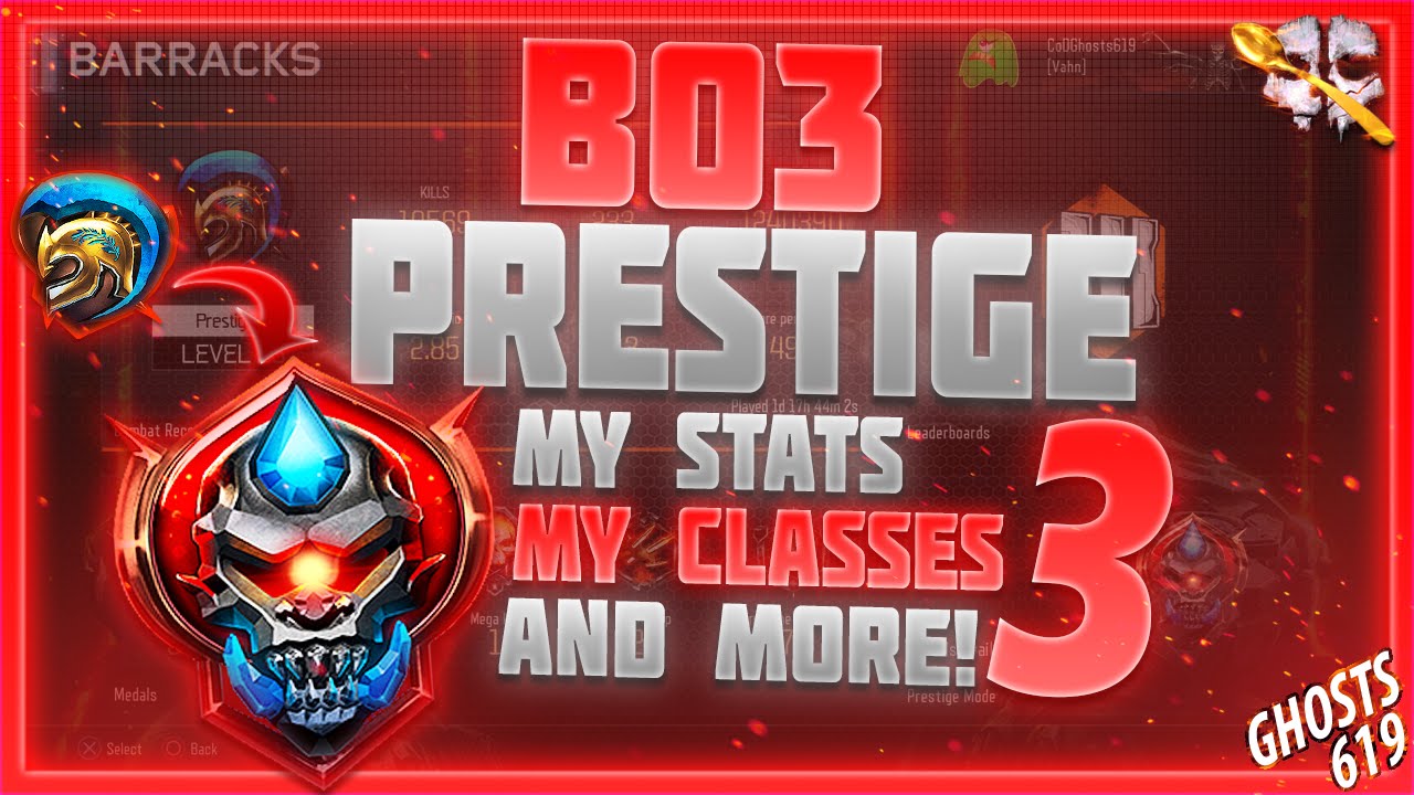 BO3: Entering 3rd Prestige My Combat Record, Classes and more