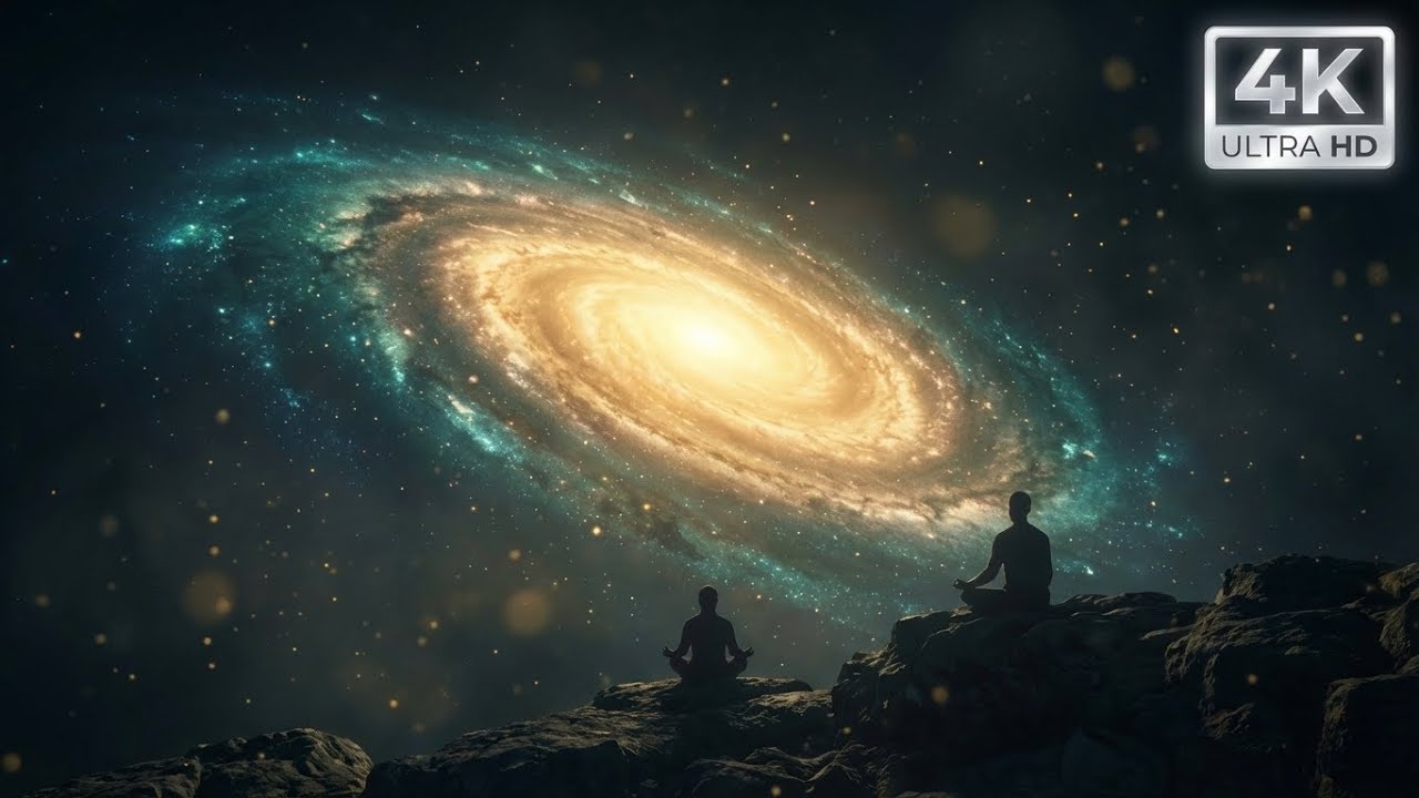 432hz Deep Sleep Music🌌 Golden Galaxy Space Meditation Music | 432Hz Positive Vibrations