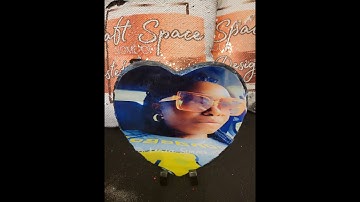 Sublimation Heart Rock Slate