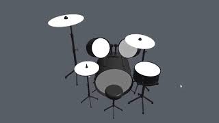 Virtual Drum System — Real-Time 3D Interactive Simulation | OpenGL C++ Ray Picking