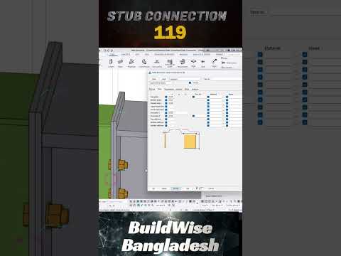 Tekla Stub Connection(119) I Steel Detailing I Tekla Detailing I #shorts #tyshorts #tekla
