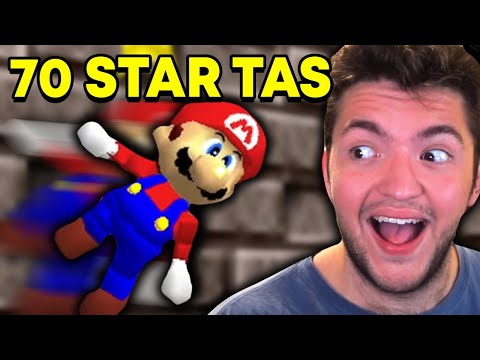 Mario 64 Speedrunner reacts to 70 Star TAS Speedrun BLJless