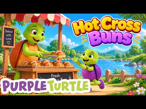 Hot Cross Buns & More Nursery Rhymes | Kids Rhymes Compilation | Fun Songs for Kids | Purple Turtle