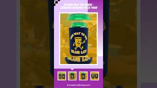 Cartoon Beer Can Cooler - Tailgating Neoprene Party Favor
