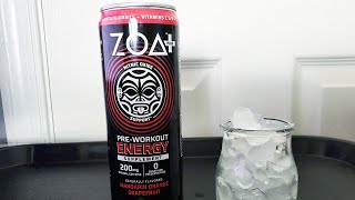 Zoa Plus Mandarin Orange Grapefruit Pre-Workout Energy Drink 12oz Slim Cans