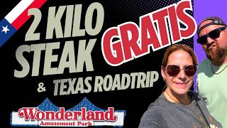 4.4lb Free Steak / Quirky Roller Coasters and Texas Road Trip - Wonderland Amusement Park - Vlog screenshot 4