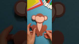 Funny paper Monkey 🐒 #tutorial #craft #papercraft #activities #creative #ideas #monkey #funny screenshot 1