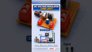 DC Voltage Regulator Using LM317 🔧 | Easy Circuit ⚡🔌 #shortsfeed #diy #ternding #viral #shorts