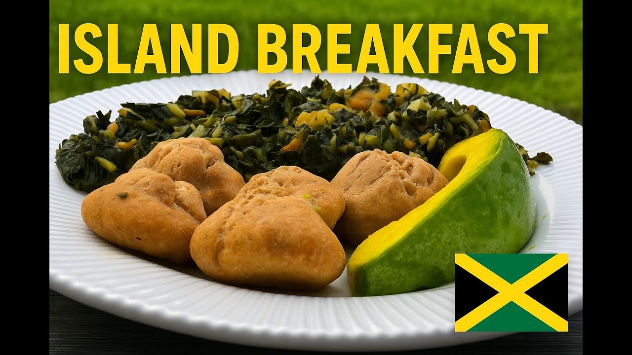 The Jamaican Breakfast We Thank God For 🙏🔥 Fried Dumplings & Callaloo