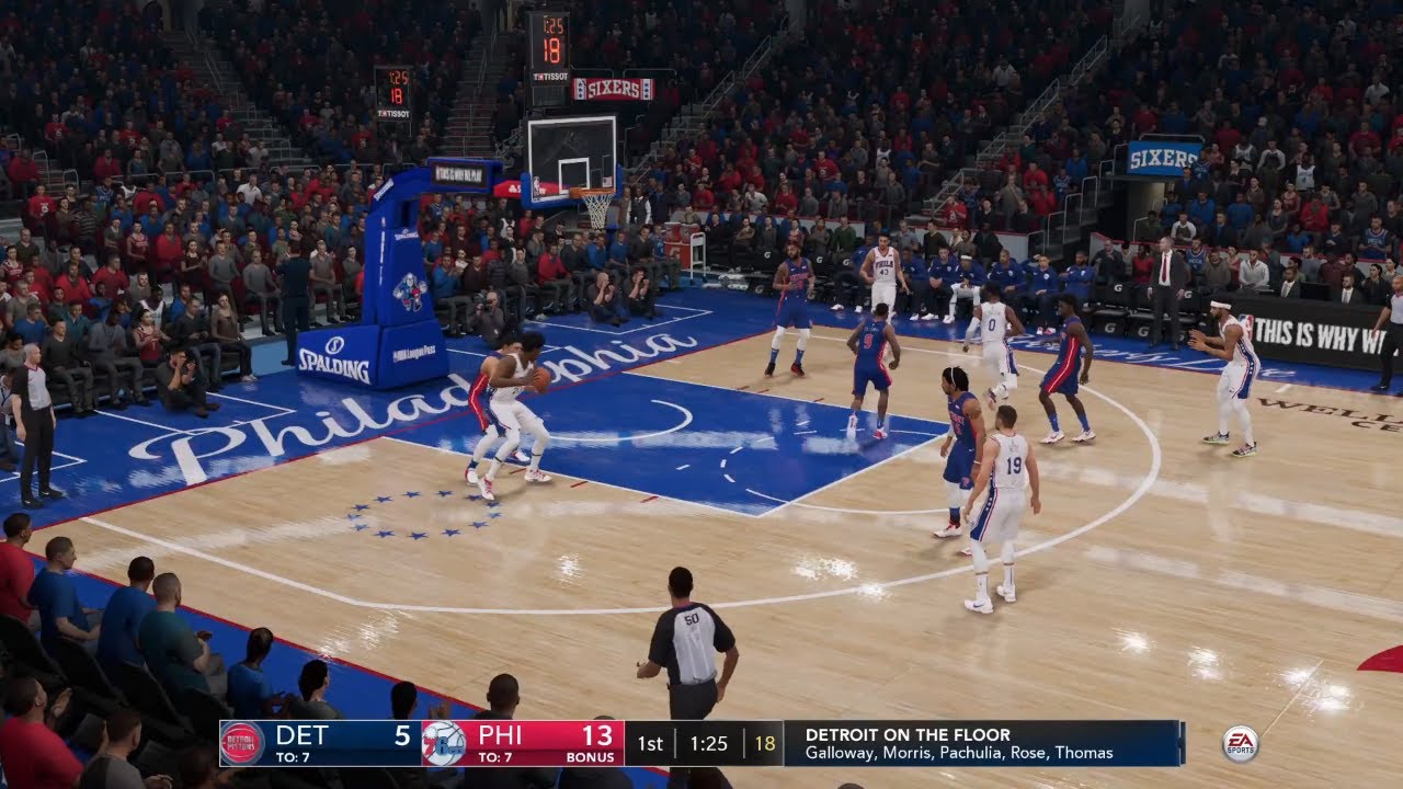 NBA Live 19 Gameplay Philadelphia 76ers vs Detroit Pistons