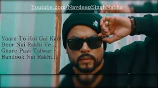 BOHEMIA - HD Lyrics of Only Rap in 'Golden Daang' By "Bohemia" ft. "Resham Singh Anmol"