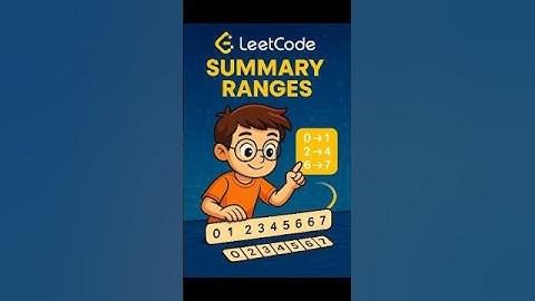 Leetcode summary ranges