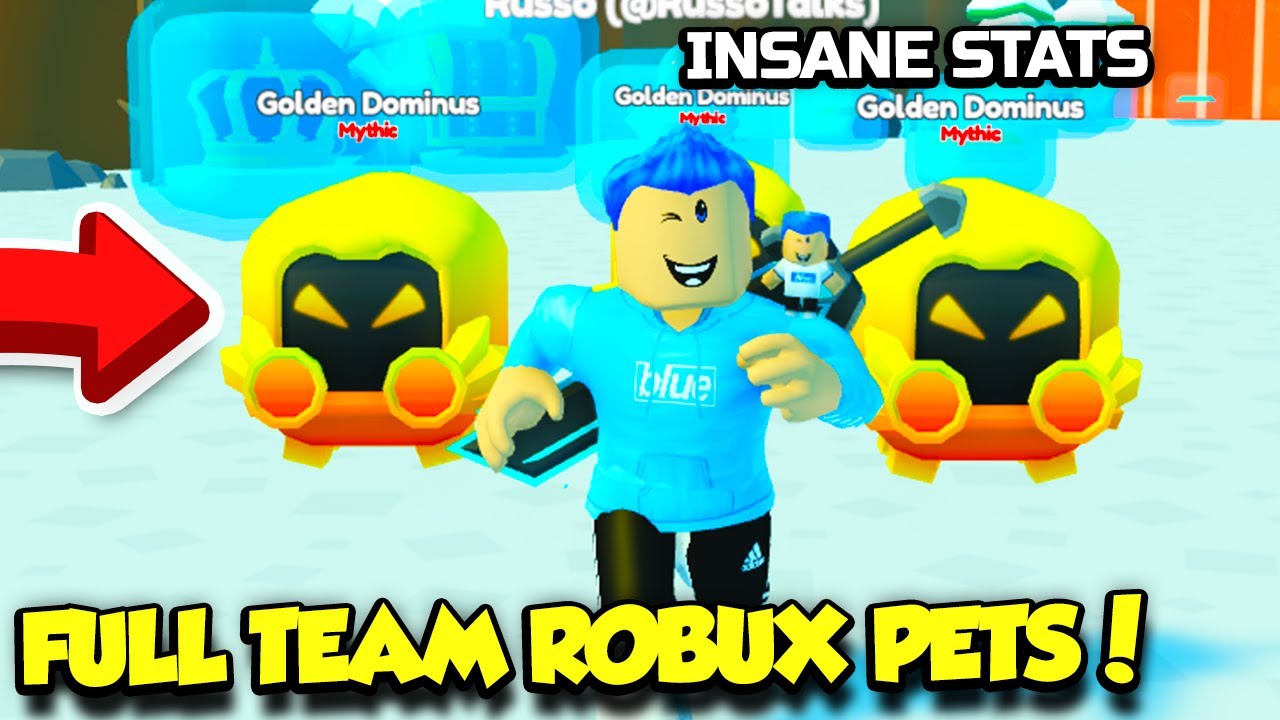 I Got A FULL TEAM Of GOLDEN DOMINUS ROBUX PETS In Destroyer Simulator ...