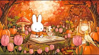 chill bunni: autumn rain, soft lo-fi jazz & relaxing with bunni 🍂🌧️ screenshot 4