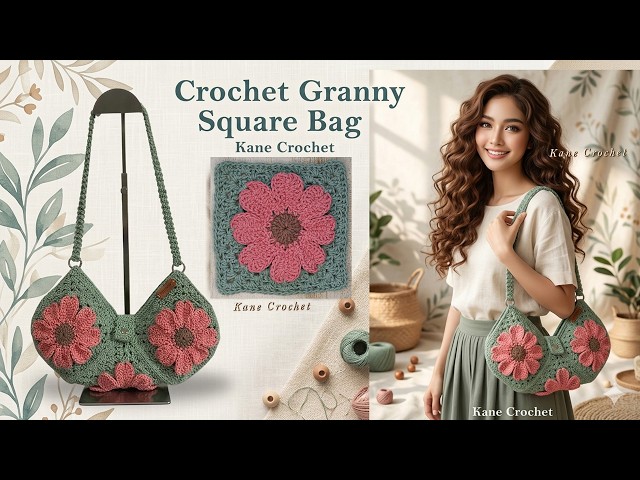 CROCHET BAG 🌺 Easy Crochet Shoulder Bag | Flower Granny Square