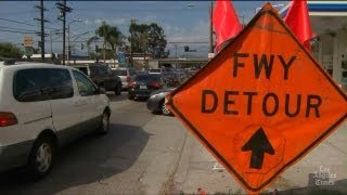 Headline: Fiery tanker truck crash causes major delays, freeway closures