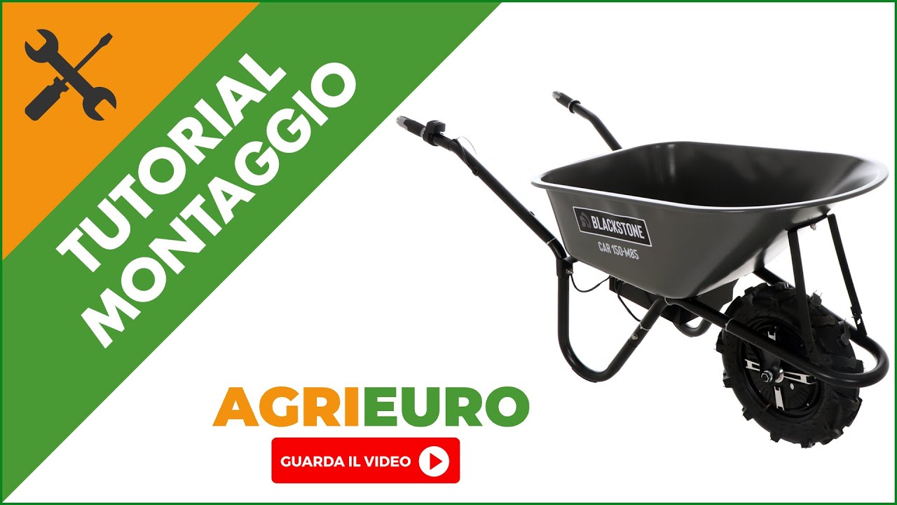 Carriola elettrica BlackStone CAR 150-M85 - Batteria da 24V/12Ah: montaggio