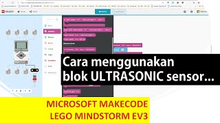 Lego Makecode Microsoft : Ultrasonic Sensor