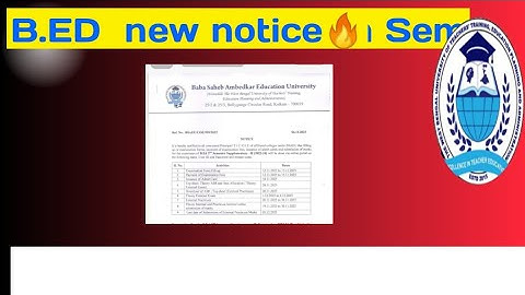 B.ed New notice🔥/ Bsaeu