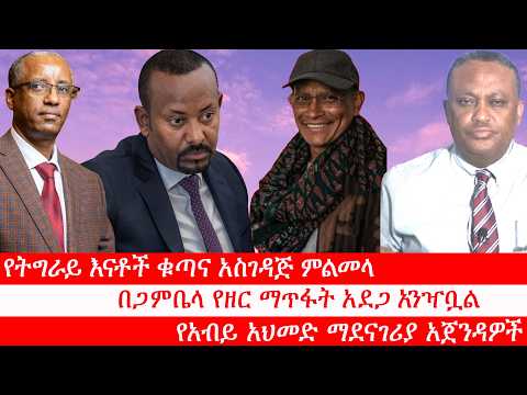 Anchor የትግራይ እናቶች ቁጣ፥ ያልታወጀ ብሄራዊ ውትድርና በኢትዮጵያ፥ በጋምቤላ የዘር ማጥፋት አደጋ አንዣቧል፥ የአብይ አህመድ ማደናገሪያ አጀንዳዎች