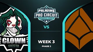 PALADINS Pro Circuit: Clown Fiesta vs Mixalezub (Phase 2 Week 3)
Follow us for updates!
http://facebook.com/paladinsgame
http://twitter.com/paladinsgame
Enter a fantasy world of ancient technology in Paladins, a team-based shooter with strategy elements and deep character customization. Through a unique collectible card system, players can amplify and augment a character’s core set of abilities to play exactly how they want to play. Paladins is a free-to-play, class-based first person shooter from Hi-Rez Studios. Paladins is currently available on PC, Mac, Xbox One, Playstation 4, and Nintendo Switch. Learn more at www.paladins.com! PALADINS Pro Circuit: Clown Fiesta vs Mixalezub (Phase 2 Week 3)