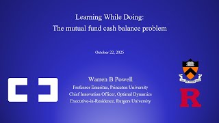 Learning While Doing - Optimizing in the field, illustrated using a mutual fund cash balance problem