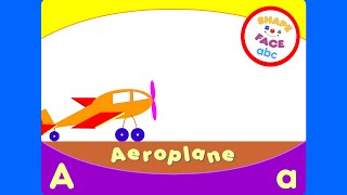 Shape Face abc | Shape & Color | Letter A | Shapes make an Aeroplane