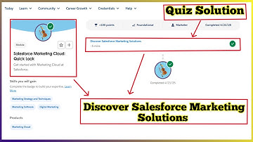 Discover Salesforce Marketing Solutions | Salesforce Marketing Cloud Quick Look | Quiz Solution