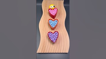 Colorful Heart Falling Beads Wave ASMR Oddly Satisfying Relaxing #asmr #marblerunbb #fallingbeads